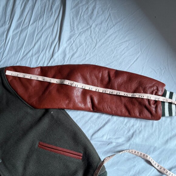 Frank & Oak x Golden Bear Varsity Wool Leather Jacket Large (slim fit) $849 - Picture 12 of 13